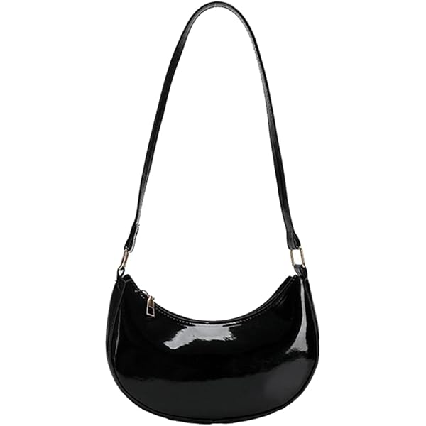 Patent Leather Evening Purse Shiny Clutch MINI Hobos Armpit
